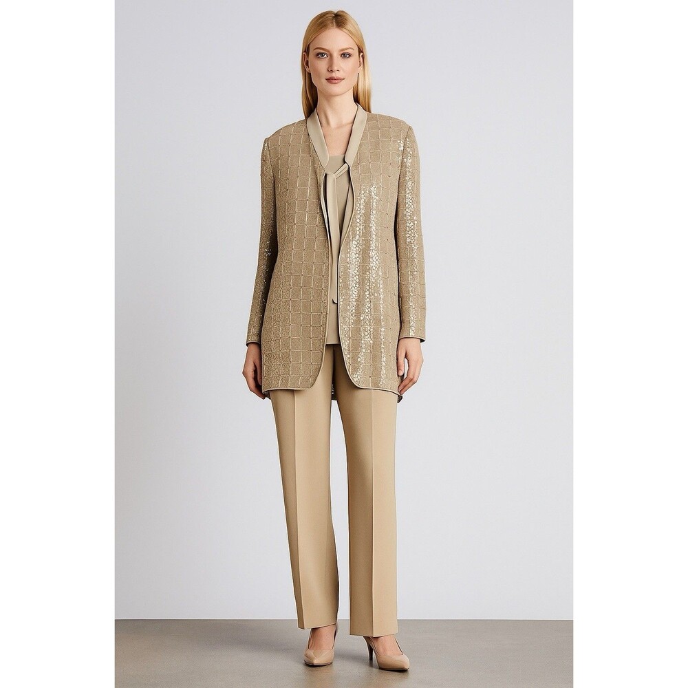 GIORGIO ARMANI LE COLLEZIONI Vintage Sequin Silk Blend 2 Pc Suit Size 14/12 READ